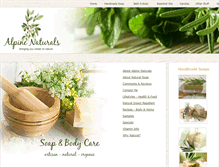 Tablet Screenshot of alpinenaturals.com